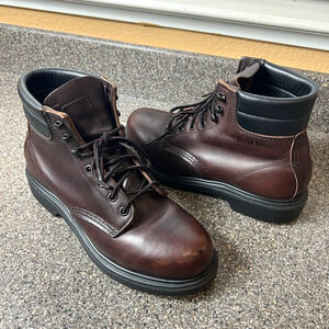 Red Wing Shoes Steel Toe Work Boots Mens Sz 6 EE Dark Brown Leather 2245 Lace Up